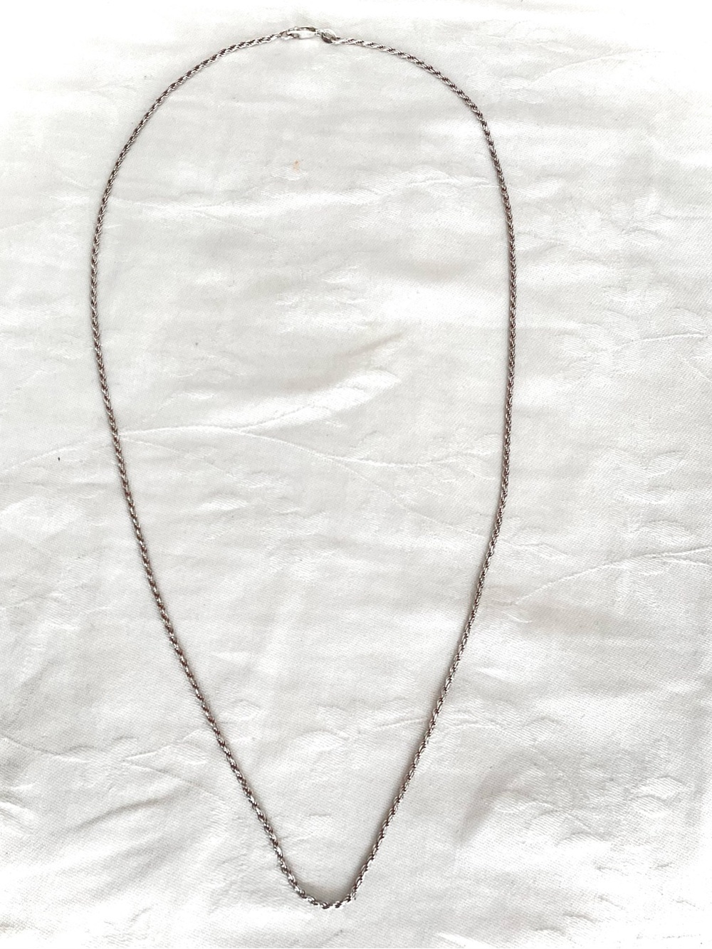 Beautiful Vintage Italian 925 Sterling Silver Gimet S.r.l. 24in Rope Necklace